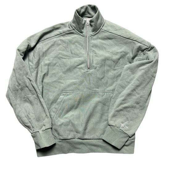 Rag And Bone Quarter Zip Jacket Sage Green Activewear Casual Size Medium - Picture 1 of 5